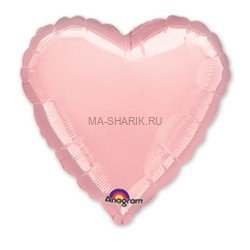 Сердце (18"/46 см) Розовое пастель